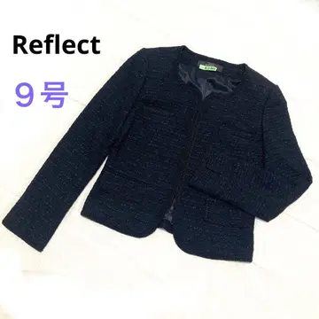 Reflect 노카라 트위드 자켓 9 블랙 x 라메 세레모니 졸업