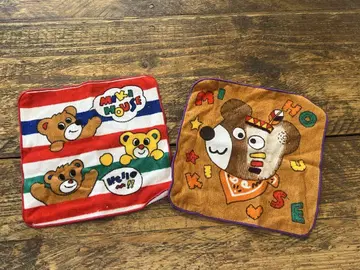 미키하우스 MIKIHOUSE 레트로 곰 디자인 타월 손수건 2장 세트