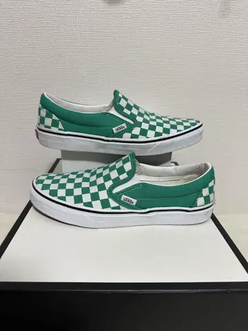 Vans slip-on 반스 슬립온 체커 그린