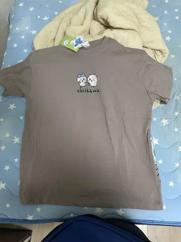 치이카와 (먼작귀) 자수 T셔츠