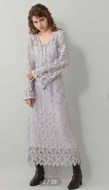 앤도미 앤도미 쿠튀르 케미컬 레이스 드레스