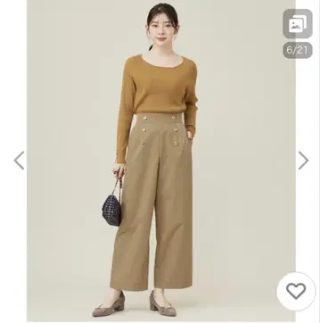 anysis 마린 디테일 와이드 팬츠 베이지 사이즈 2