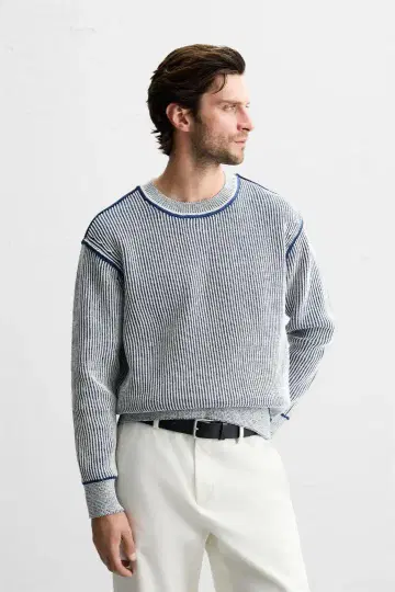 ZARA 자라 대비 리브 디자인 스웨터 M