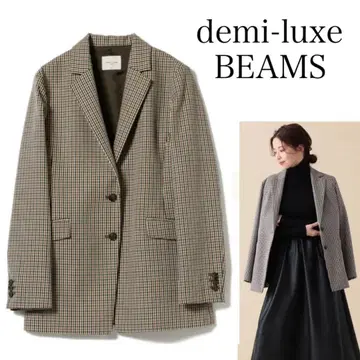 미사용 새상품급 demi-luxe beams 울 트윌 테일러드 자켓
