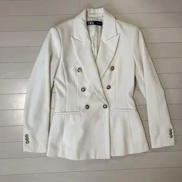 ZARA 골드 버튼 테일러드 더블 버튼 자켓