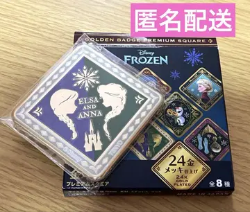 겨울왕국 금 배지 프리미엄 스퀘어 디즈니 마켓 안나 엘사