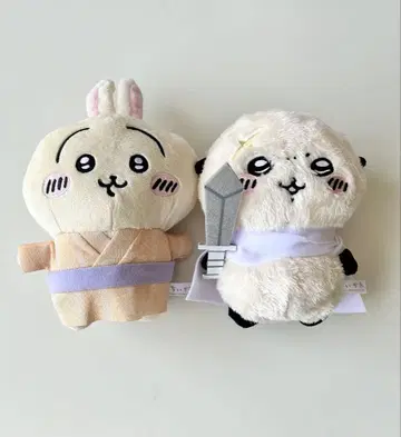 새상품 치이카와 봉제 인형 얏! 랏코 선배 유카타 토끼 2체 세트