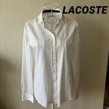 라코스테 LACOSTE 여성용 셔츠 화이트 셔츠 사이즈 36 M