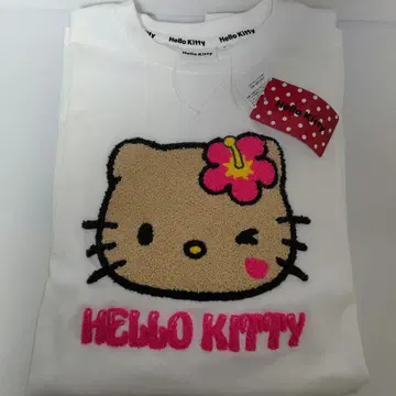 SANRIO 일광화상 키티 사가 자수 T셔츠 L 헬로키티 새상품