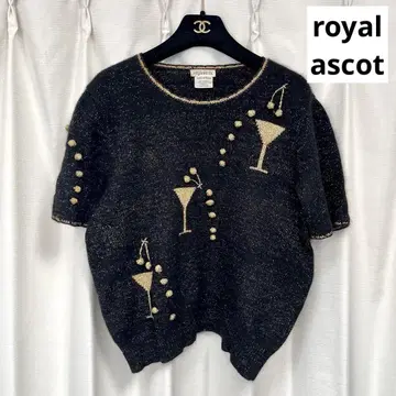royal ascot 반팔 니트 칵테일