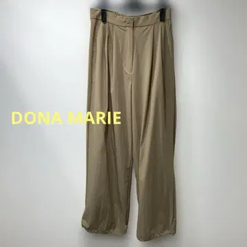 DONA MARIE 밑단 드로스트 팬츠 베이지