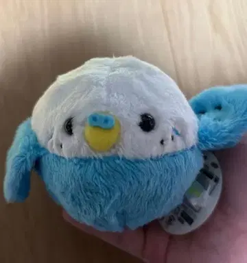 파랑과 화이트 새 봉제 인형