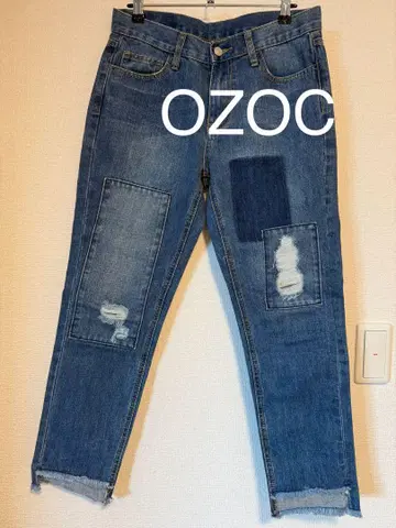OZOC 패치워크 데님 팬츠