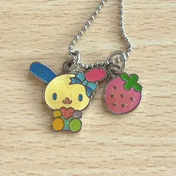 [ 초레어! ] 헤이세이 레트로! 우사하나 참 목걸이 딸기 산리오