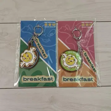 미세스 그린애플 breakfast 러버 키링 AB 세트