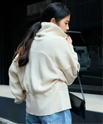 AP STUDIO AMERICANA 스탠드 지퍼 풀오버 아메리카나