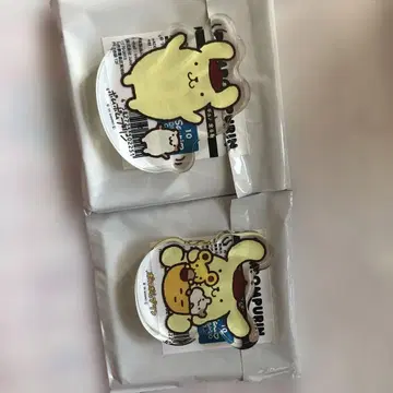 폼폼푸딩 미니어처 아크릴 피규어 2개 세트
