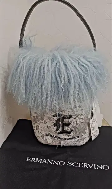 ERMANNO SCERVINO 스카이블루 퍼 백