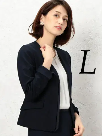 GREEN LABEL RELAXING 노카라 자켓 CR 네이비