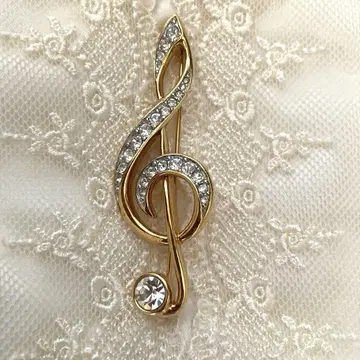SWAROVSKI 스와로브스키 음표 브로치