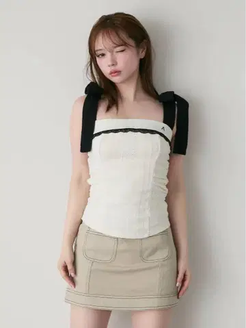 andmary Samantha ribbon tops 앤드마리