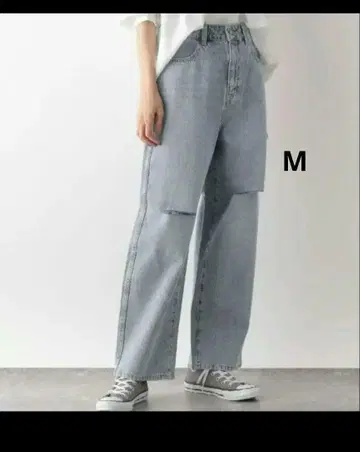 글로벌 워크 GOOD 데님 배기 팬츠 M