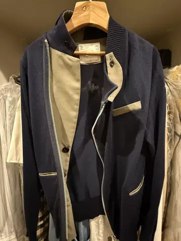sacai 사카이 네이비 지퍼 가디건