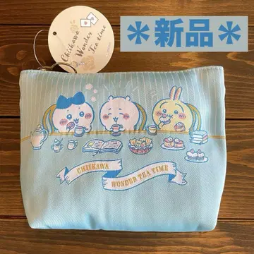 [ 새상품 ] 치이카와 원더 티타임 레피아 직조 파우치 블루