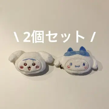 치이카와 x 산리오 시크릿 헤어 클립 시나모롤 x 하치와레 2개 세트