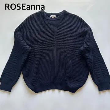 ROSEanna 니트 스웨터 돌먼 긴팔 네이비