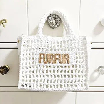 FURFUR (퍼퍼) * 라피아 로고 토트백