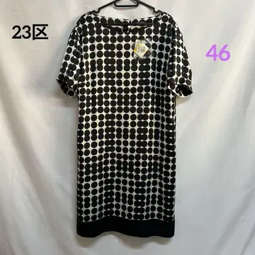 B83 23구 도트 새틴 원피스 46