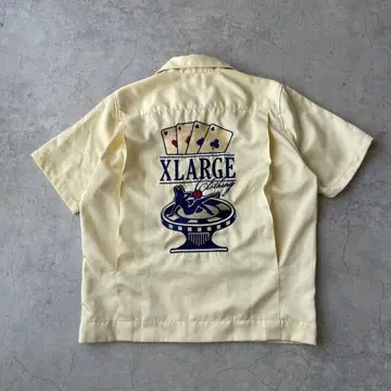 X-LARGE 엑스라지 오픈 카라 셔츠 반팔 카드놀이