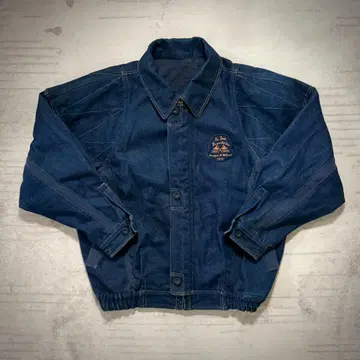 미착용 80s PLA SPORTS 데님 쇼트 기장 봄버 자켓