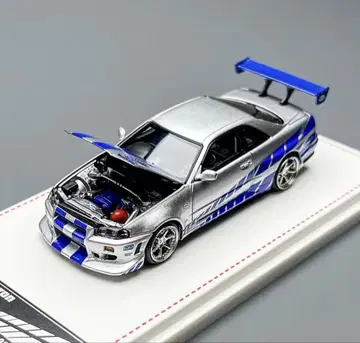 FH 1/64 R34 스카이라인 GT-R 보닛 개폐 [ 2F2F ]