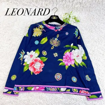 [ 새상품급 ] LEONARD 레오나르 빅 사이즈 긴팔 티셔츠 꽃무늬
