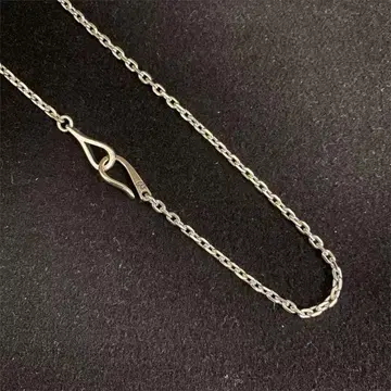 미사용 새상품 실버 목걸이 후크 클로저 약 45cm 남녀 공용