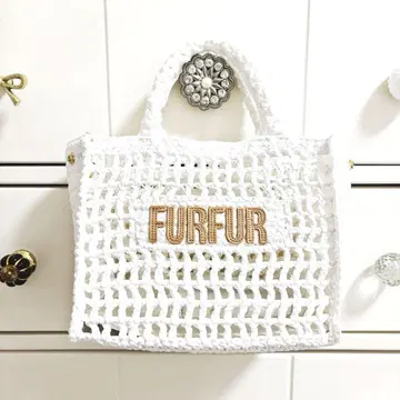 FURFUR (퍼퍼) * 라피아 로고 토트백