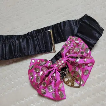 MARS 반짝반짝 비쥬 리본 벨트 하트 참 초레어