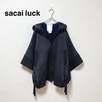 sacai luck 사카이 럭 판초 케이프 코트 후드 부착