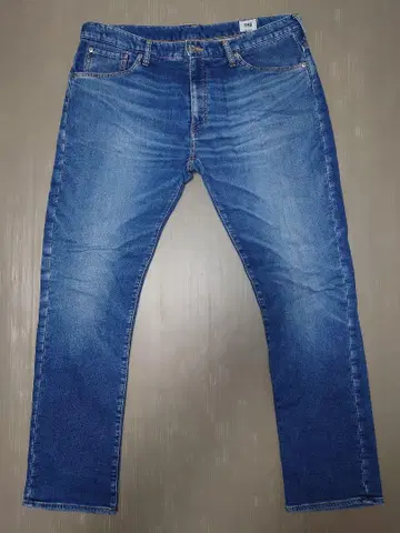 FOB FACTORY F1140 맨투맨 가공 데님 테이퍼드 슬림 36