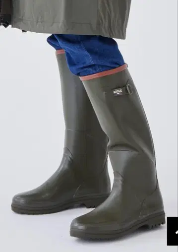 AIGLE 샹탈벨 2 러버 부츠 카키