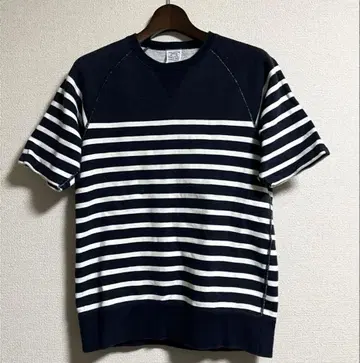 LOOPWHEELER LOWERCASE 보더 반팔 맨투맨