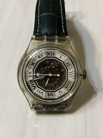 SWATCH 스와치 자동 와인딩 시계 화이트 다이얼 로마 숫자
