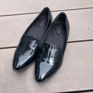 블랙 스틸레토 로퍼 24cm LANDA COTTON STEPS