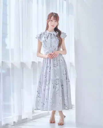 로제 print flare dress 로제 뮤즈