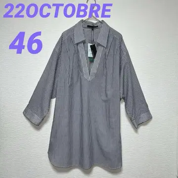 택 포함 22OCTOBRE 롱 셔츠 46 튜닉 빅 사이즈