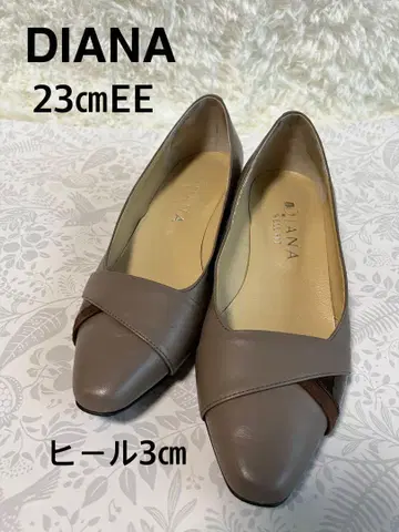 DIANA 펌프스 베이지 로우힐 23EE 다이애나