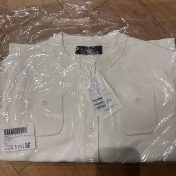 미사용 새상품 CABaN 코튼 캐시미어 크루넥 가디건 화이트