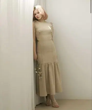 andmary Grenda ribbon long dress